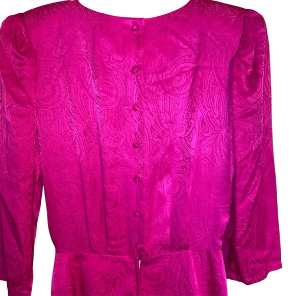 Nancy Johnson Vintage Silk Dress Size 8 - Picture 3 of 10